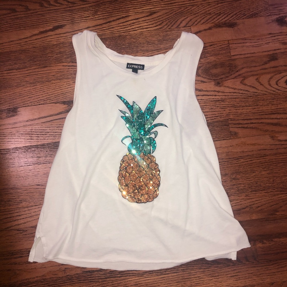 Sequin Pineapple Tank Top